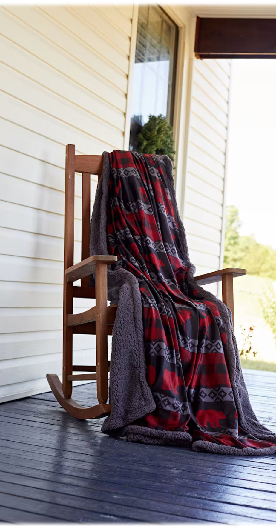 giant moose plaid blanket